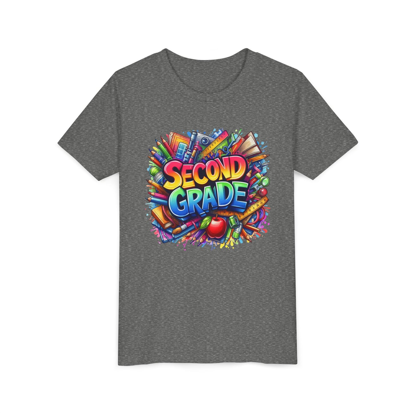 Second Grade Youth Tee — Colorful Back-to-School Kids T-Shirt