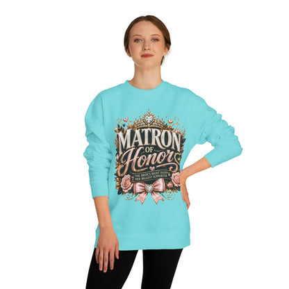Matron of Honor Sweatshirt — Elegant Bridal Party Crewneck
