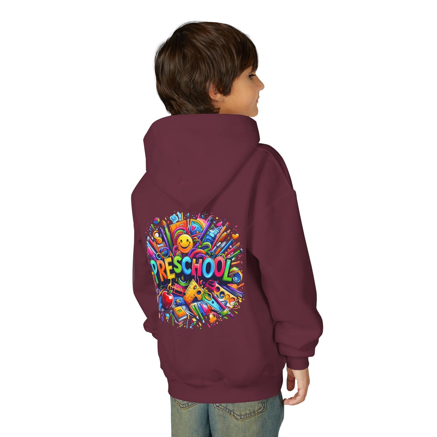 Preschool Kids Hoodie — Colorful Back-to-School Preschool Design