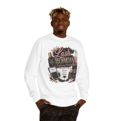 Lash Technician Crewneck Sweatshirt – Beauty Tools Graphic