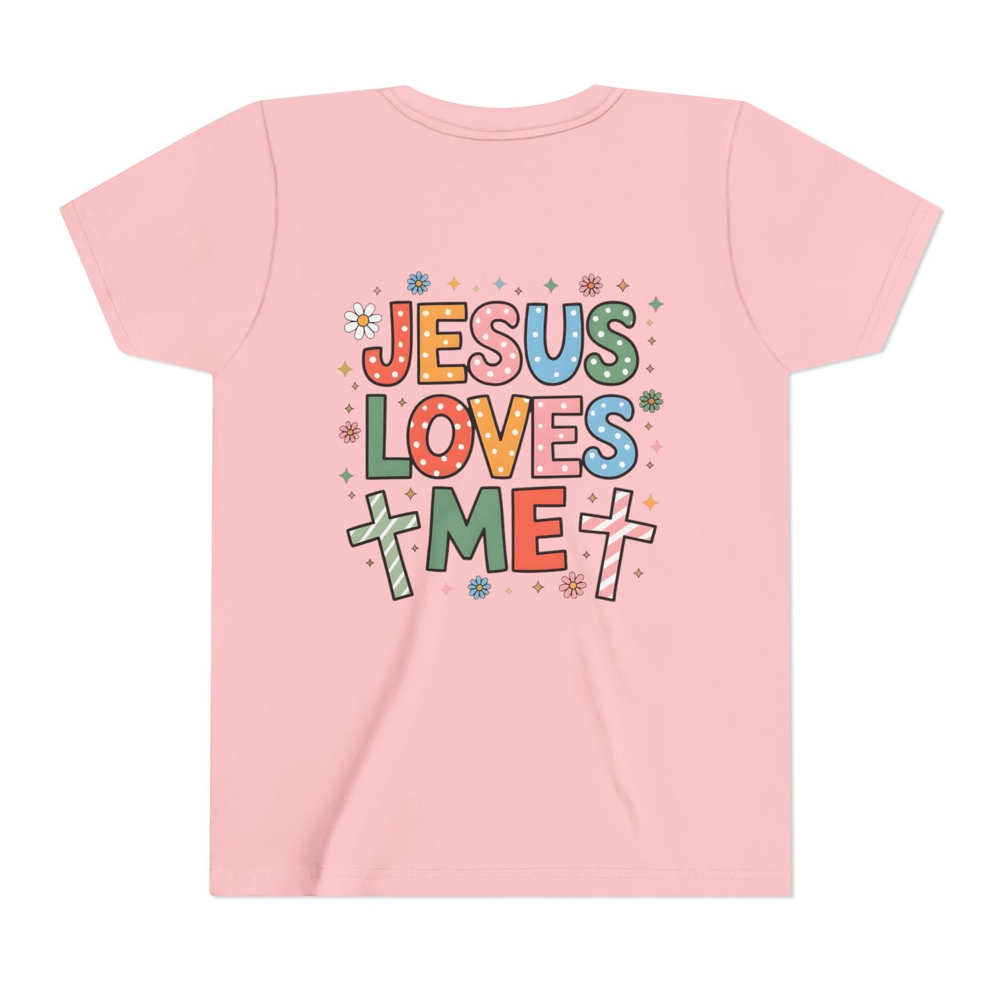 Youth Tee — "Jesus Loves Me" Colorful Christian Kids T-Shirt