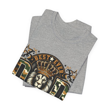 Dad The King Lion Crown T-Shirt — Best Ever Dad Camo Design