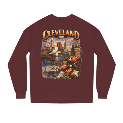 Cleveland Retro Cityscape Sweatshirt — Ohio Pride Football & Rock Design
