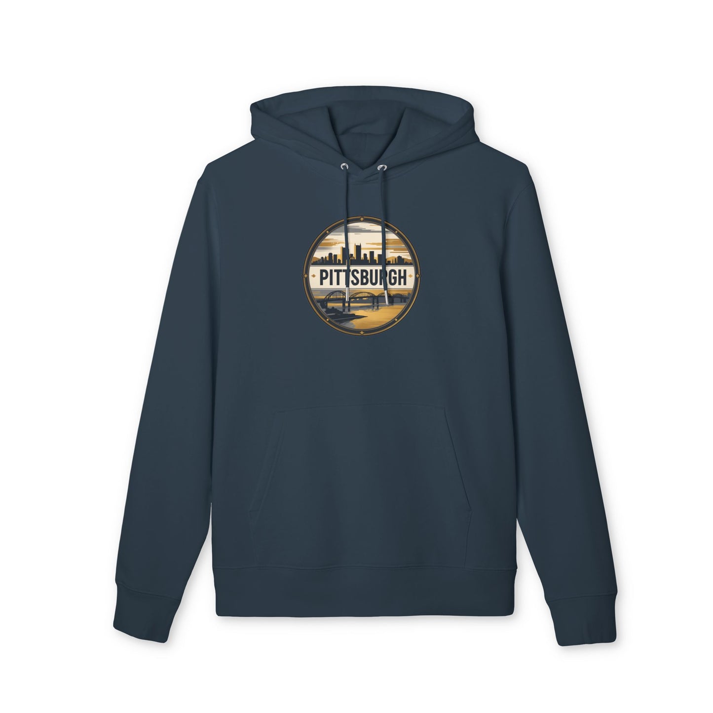 Pittsburgh Skyline Hoodie — Retro River City Logo