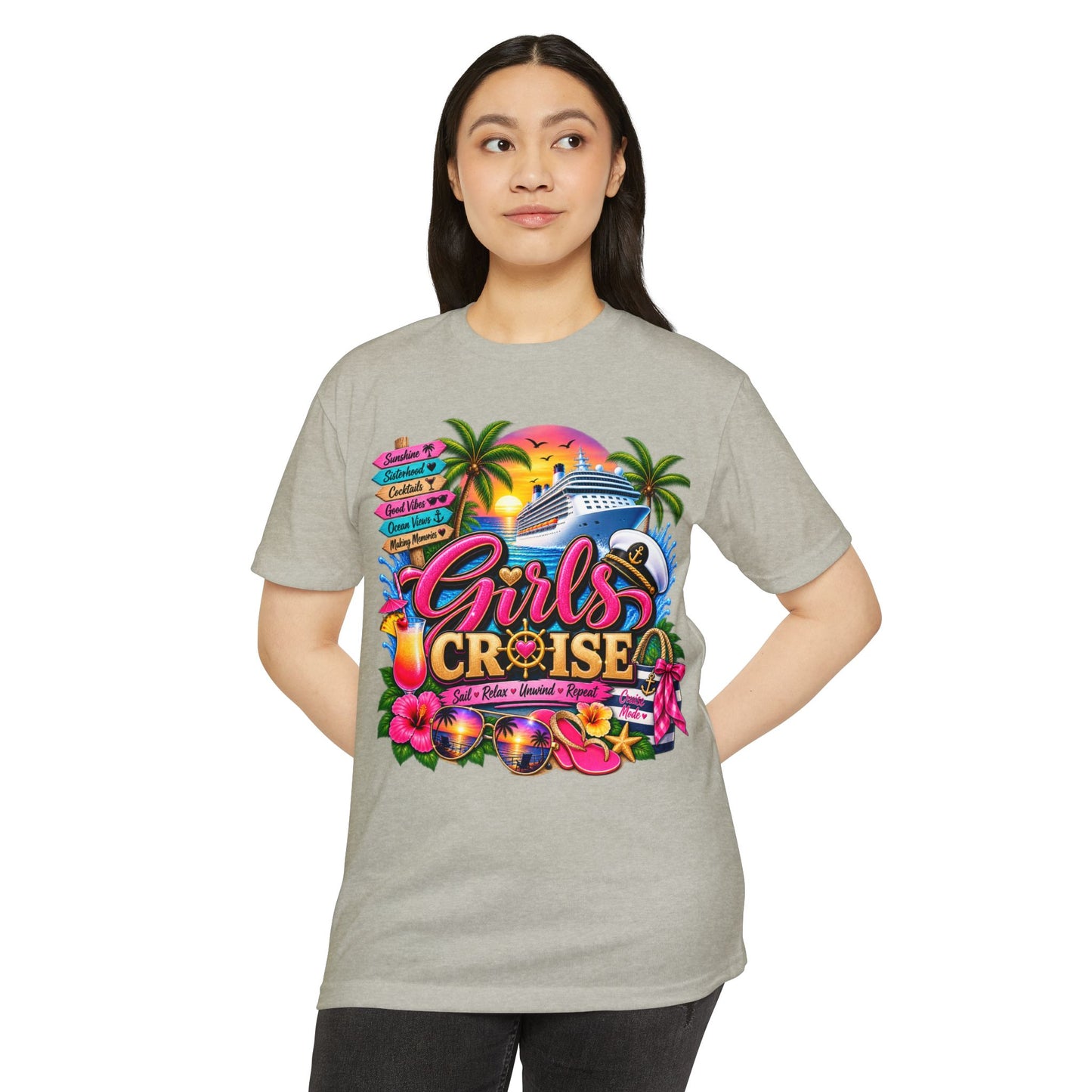 Girls Cruise T‑Shirt — Tropical Bachelorette & Vacation Tee