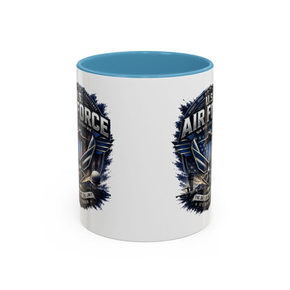 U.S. Air Force Accent Coffee Mug — Military Emblem 11/15oz