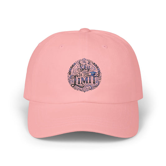Dad Cap — 'Sky Is The Limit' Floral Script Embroidered Hat