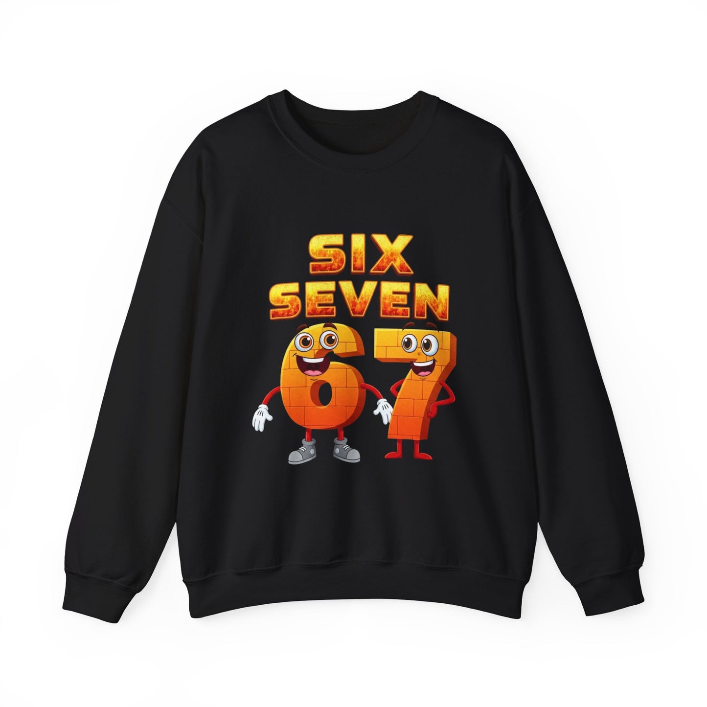Six Seven 67 Cartoon Graphic Sweatshirt