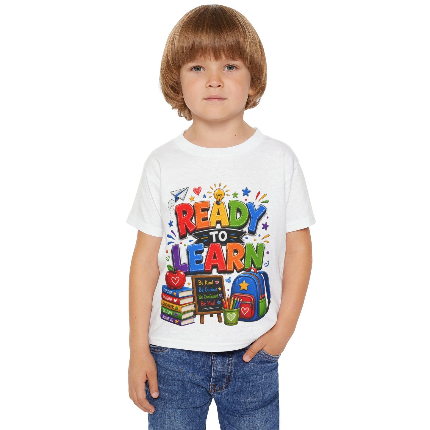 Toddler T-Shirt — "Ready to Learn" Back-to-School Kids Tee