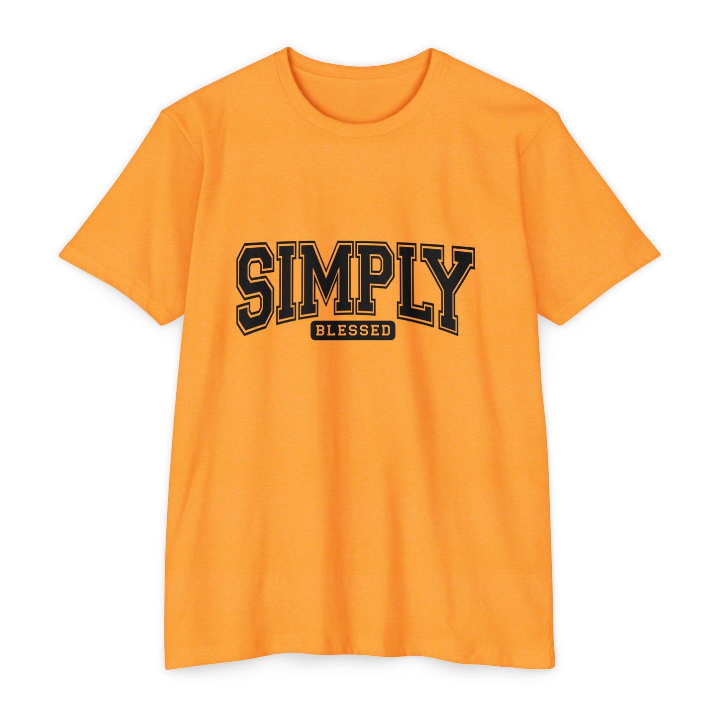 Simply Blessed T-Shirt — Vintage Collegiate Script Faith Tee