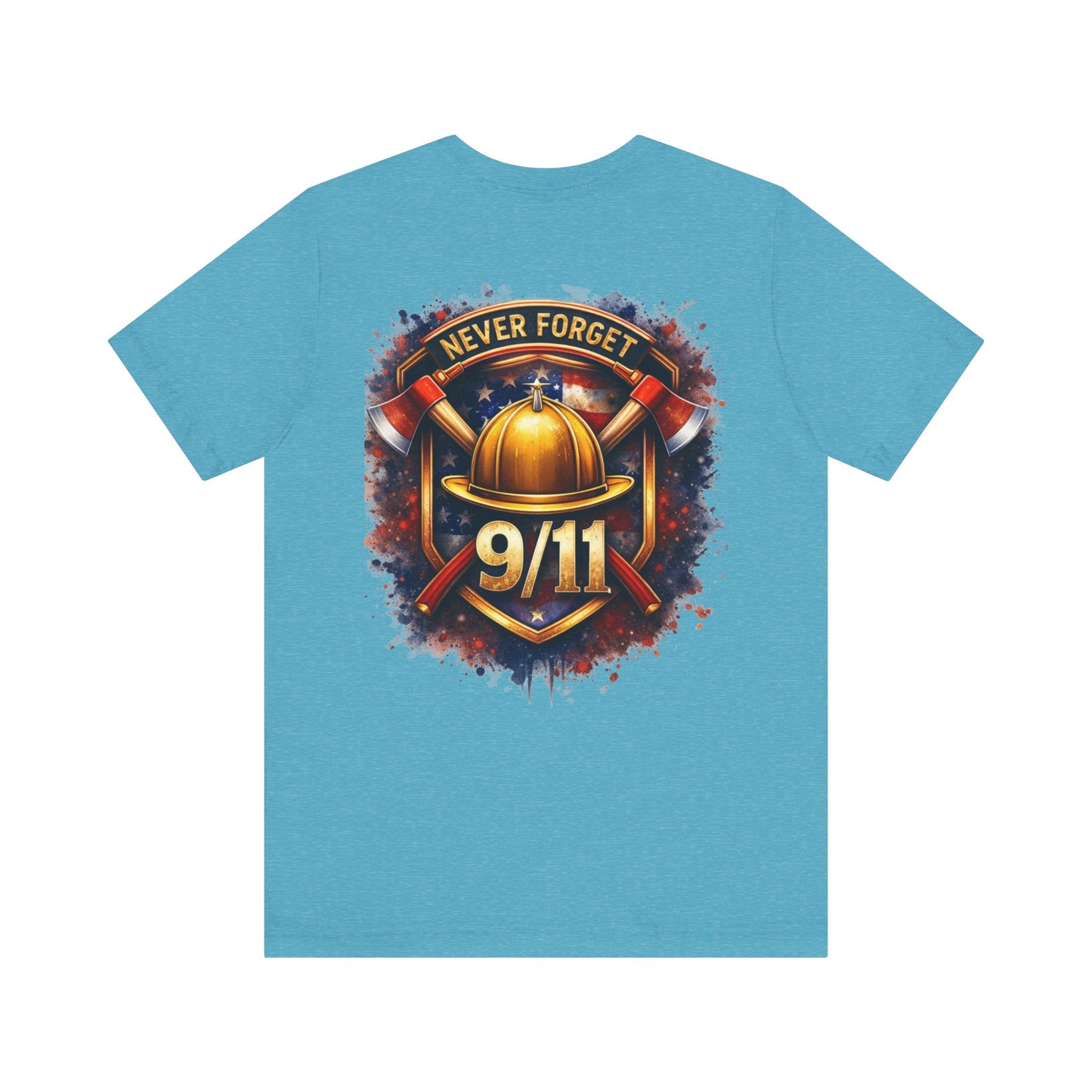 Never Forget 9/11 T‑Shirt — Firefighter Tribute Tee