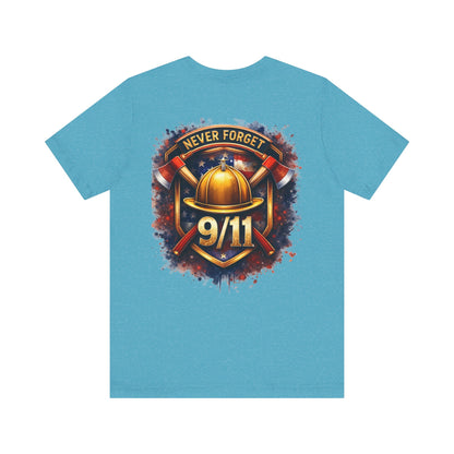 Never Forget 9/11 T‑Shirt — Firefighter Tribute Tee