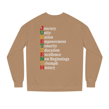 Juneteenth Crewneck Sweatshirt — "JUNETEENTH" Acrostic: Journey, Unity, Nation, Empowerment