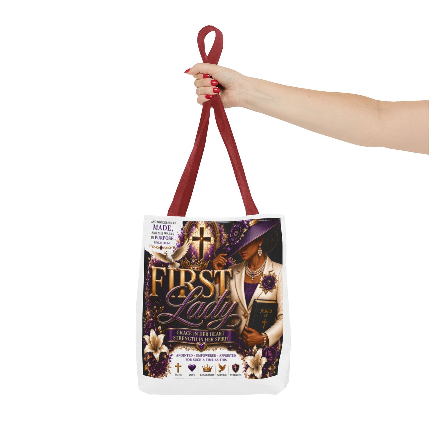 First Lady Christian Tote Bag – Faithful Grace Inspirational Church Purse