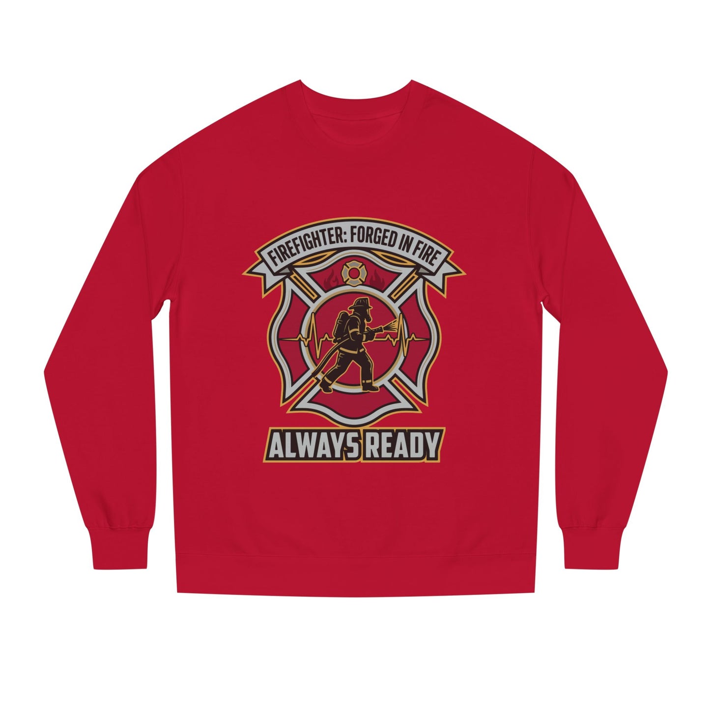 Firefighter Crest Sweatshirt — "Always Ready" Crewneck
