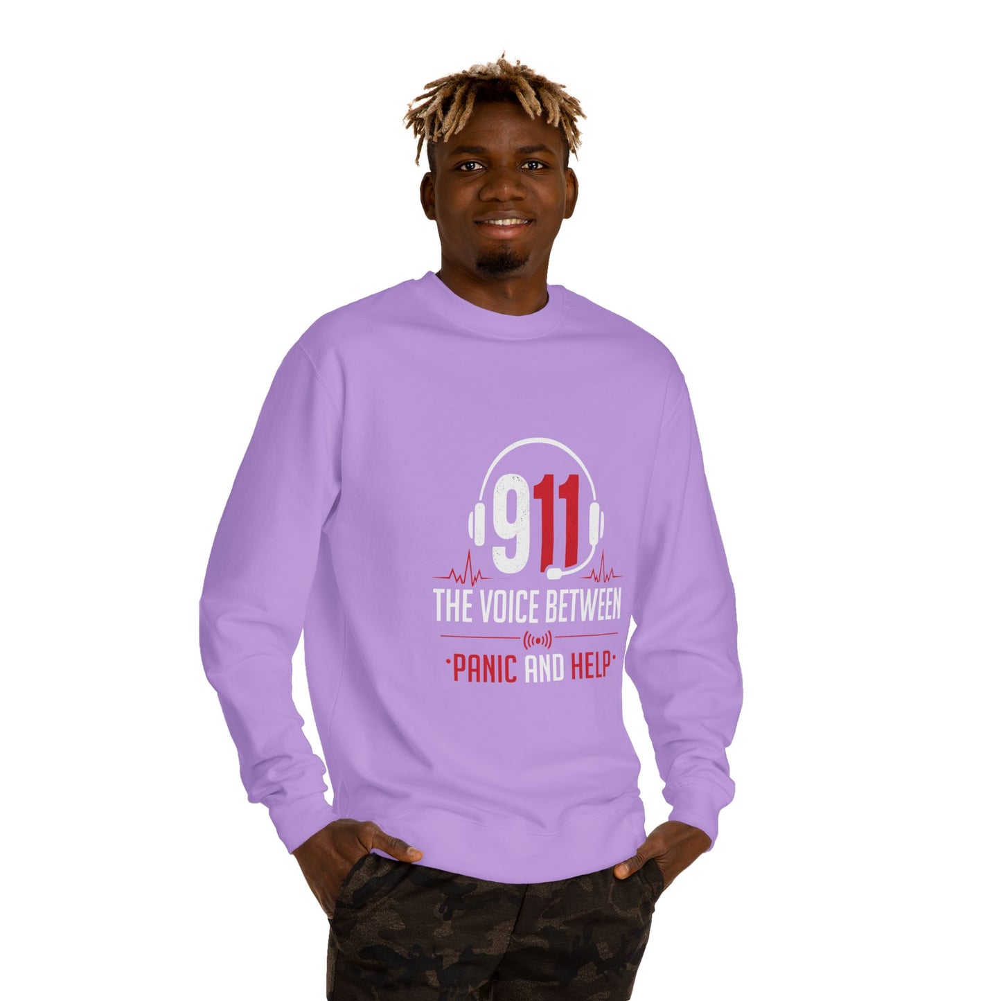 911 Dispatcher Crewneck Sweatshirt — “The Voice Between Panic and Help”