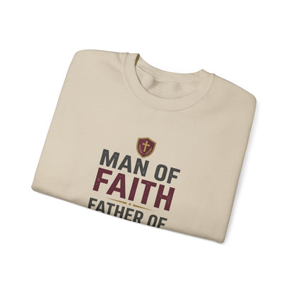 "Man of Faith, Father of Strength" Crewneck Sweatshirt