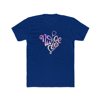 Nurse Heart Stethoscope T-Shirt — Gradient Script Nursing Tee