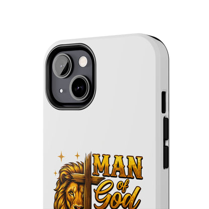 Man of God Lion Phone Case — ‘Man of God’ Christian Protector Dad Gift