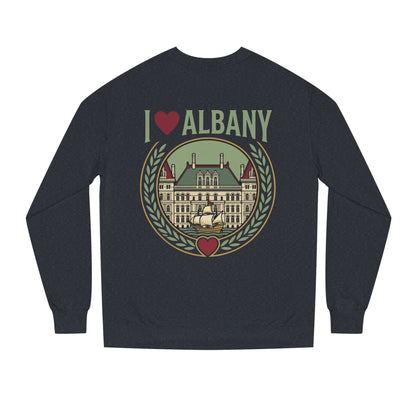 Albany Heart Crewneck Sweatshirt — I  Albany City Landmark Design