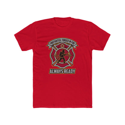 Firefighter Maltese Cross T‑Shirt — "Always Ready" Crew Tee