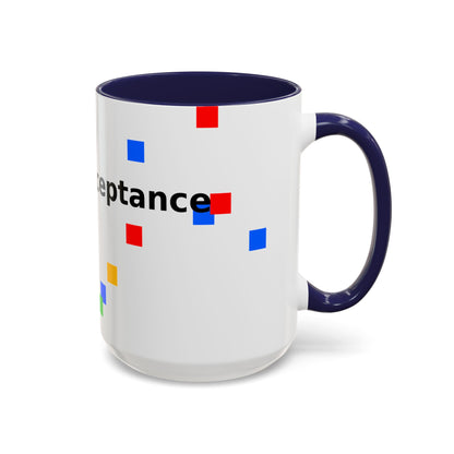 Autism Acceptance Accent Coffee Mug – Colorful Puzzle Square Design (11/15 oz)