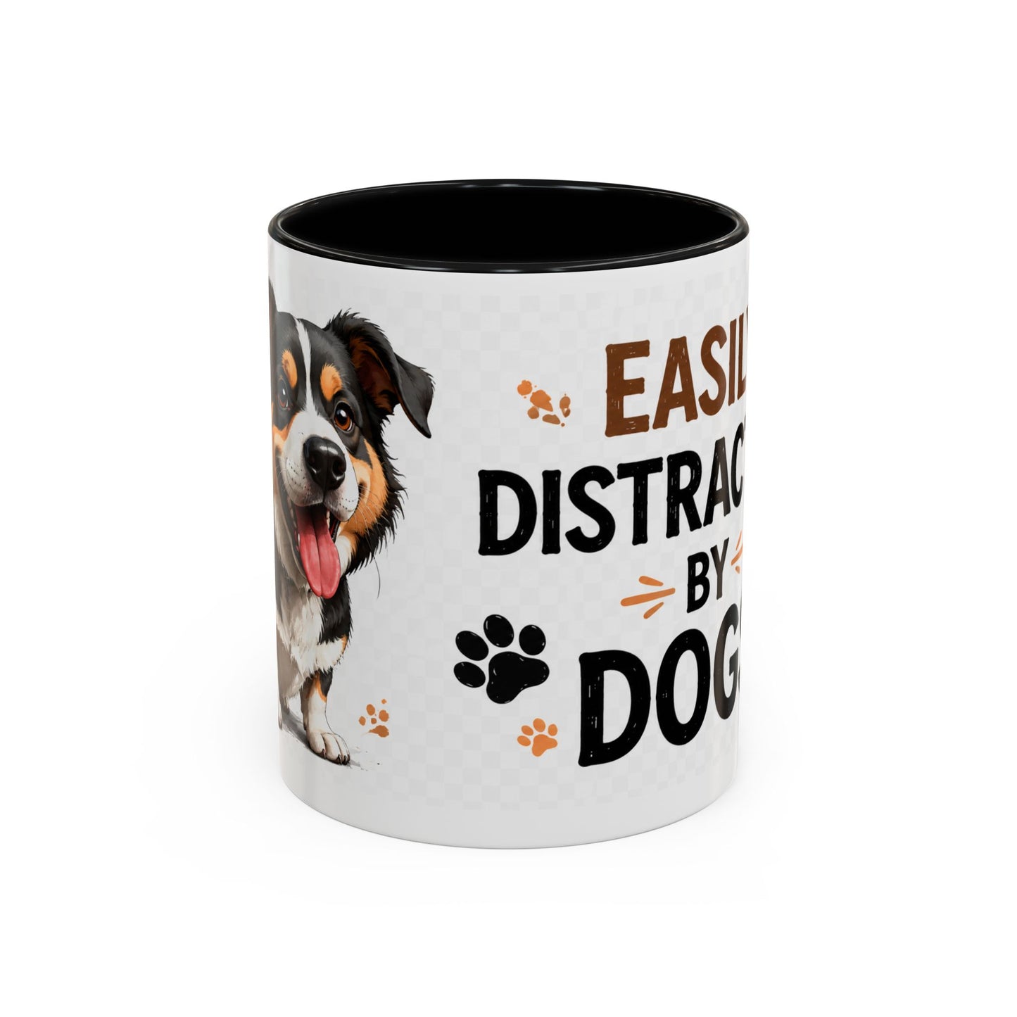 Easily Distracted By Dogs Coffee Mug – Dog Lover Accent Mug (11/15oz)