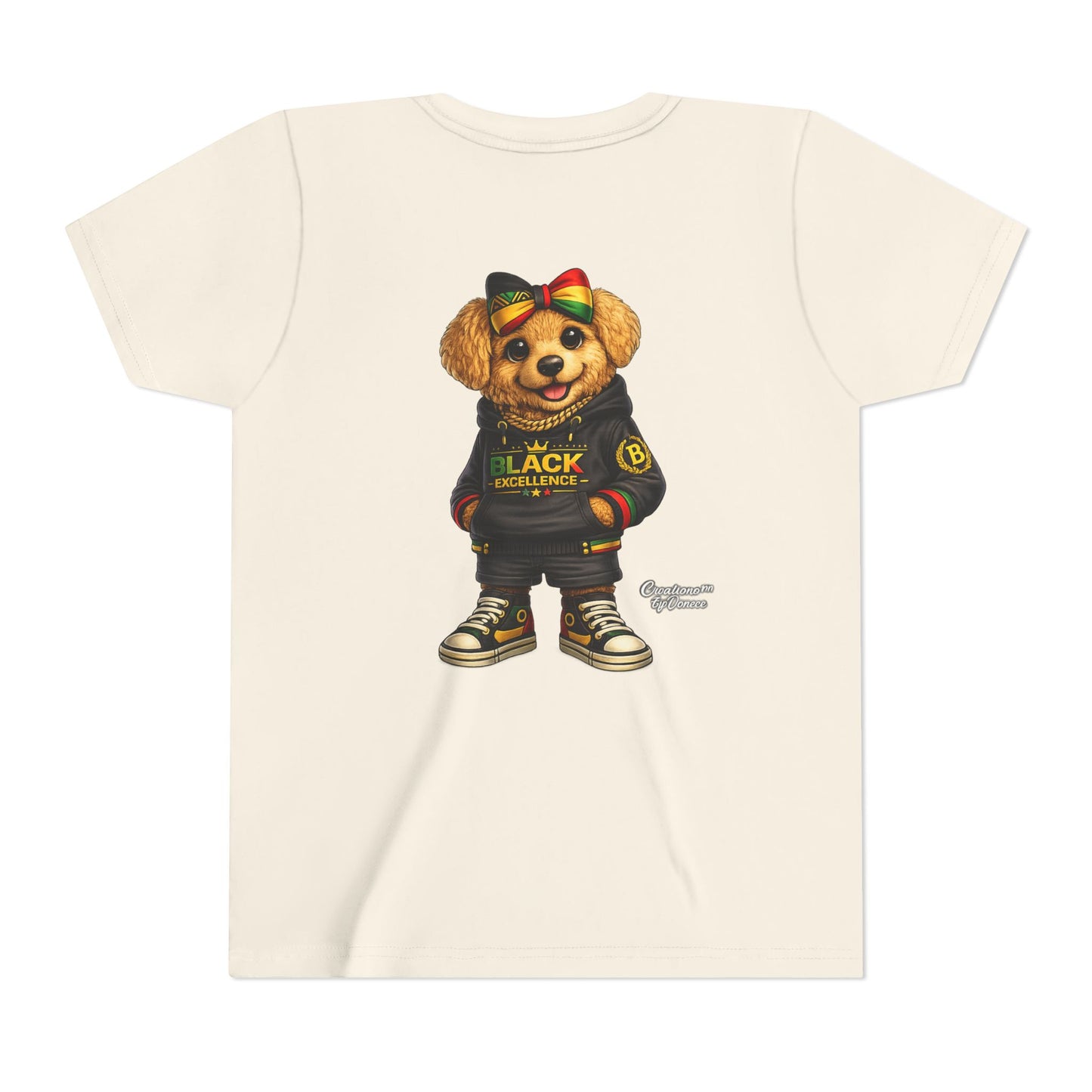 Youth Tee — Rasta Teddy "Black Excellence" Graphic Shirt