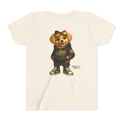 Youth Tee — Rasta Teddy "Black Excellence" Graphic Shirt