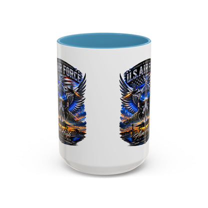 U.S. Air Force Eagle Coffee Mug — "Aim High" Accent 11/15oz