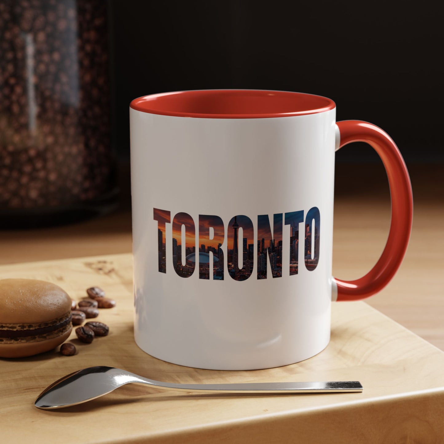 Toronto Skyline Accent Coffee Mug — Cityscape Text Design (11/15oz)