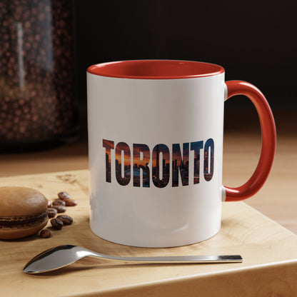 Toronto Skyline Accent Coffee Mug — Cityscape Text Design (11/15oz)