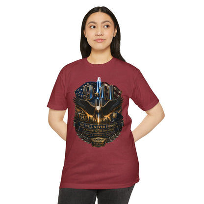 9/11 Remembrance T-Shirt — "We Will Never Forget" Tribute Tee