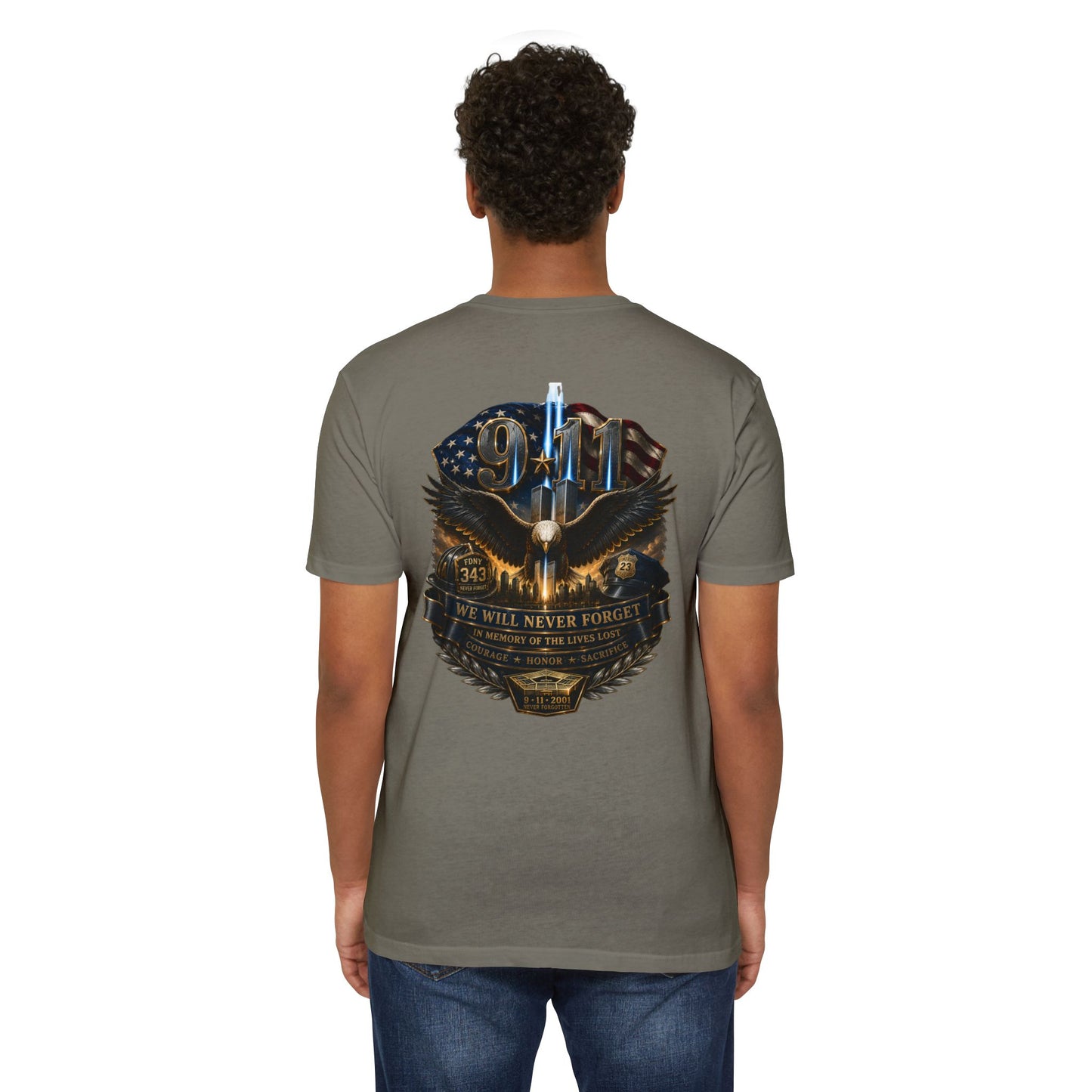 9/11 Remembrance T-Shirt — "We Will Never Forget" Tribute Tee