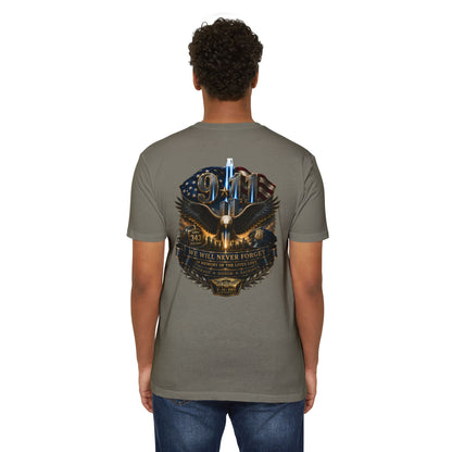 9/11 Remembrance T-Shirt — "We Will Never Forget" Tribute Tee