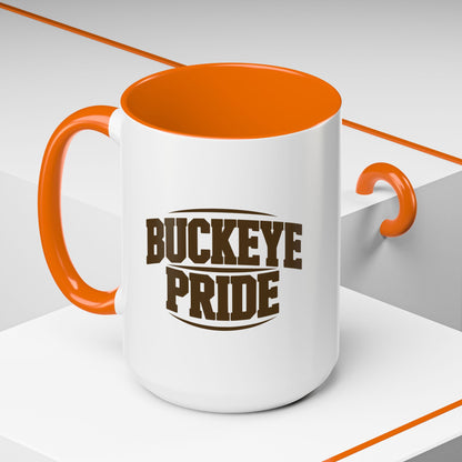 Buckeye Pride Accent Coffee Mug — School Spirit Ceramic Mug
