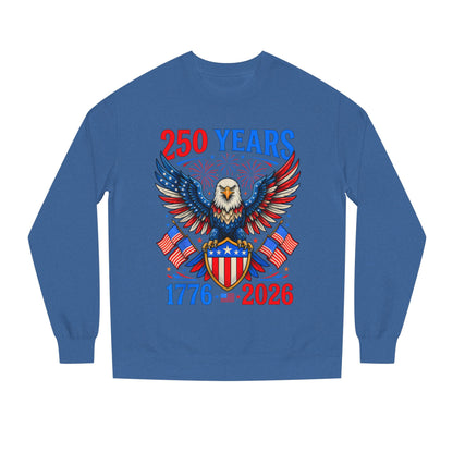 250 Years 1776–2026 Eagle Crewneck Sweatshirt — Patriotic 250th Anniversary