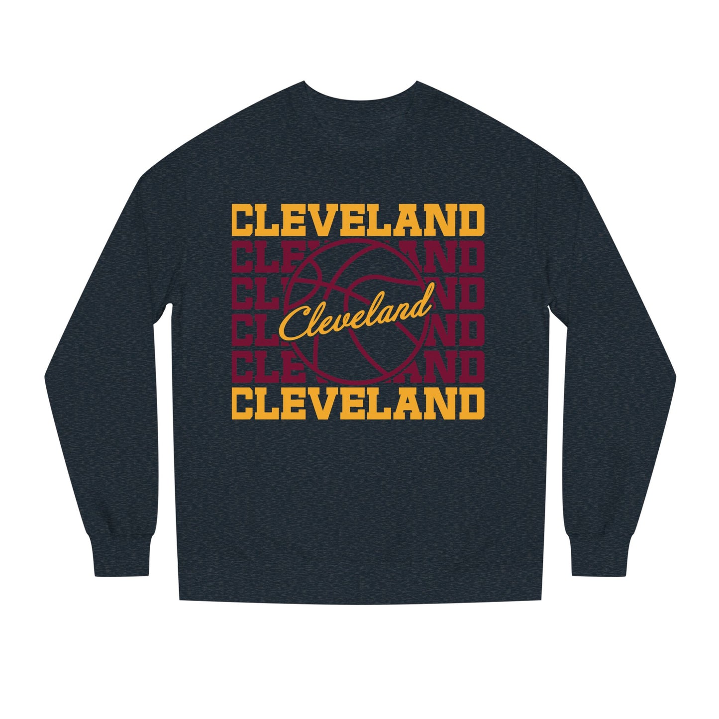 Cleveland Basketball Crewneck Sweatshirt – Retro Script Hoop Design