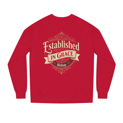 Established in Grace Sweatshirt — 'Established in Grace' Vintage Faith Crewneck