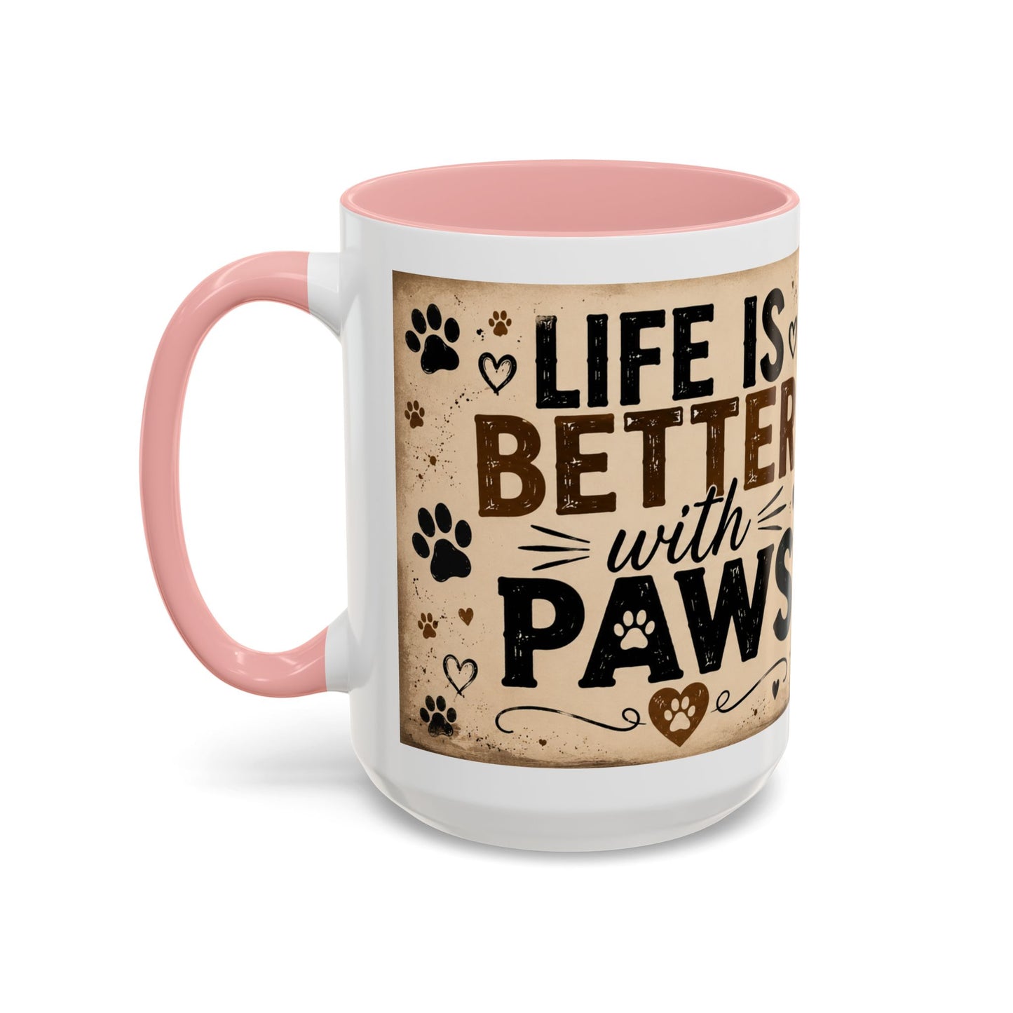 Dog & Cat Coffee Mug - "Less People, More Dogs & Cats" Accent Ceramic Mug