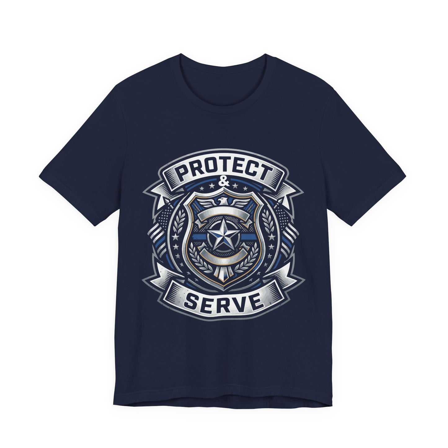 Protect & Serve T-Shirt — Police Badge Emblem Tee