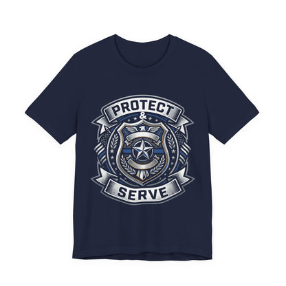 Protect & Serve T-Shirt — Police Badge Emblem Tee