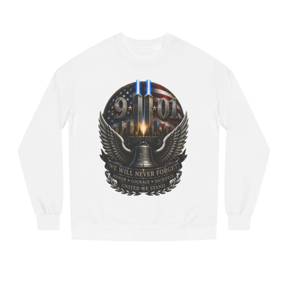 9/11 Memorial Sweatshirt — We Will Never Forget Tribute Crewneck
