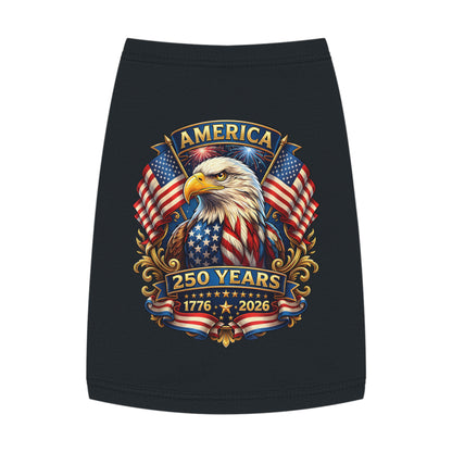 Patriotic Eagle Pet Tank Top – America 250 Years 1776-2026 Dog Shirt