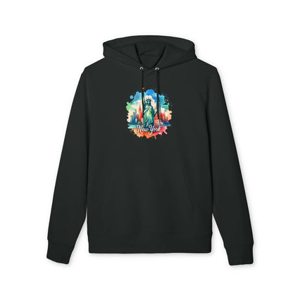 New York Watercolor Statue of Liberty Hoodie