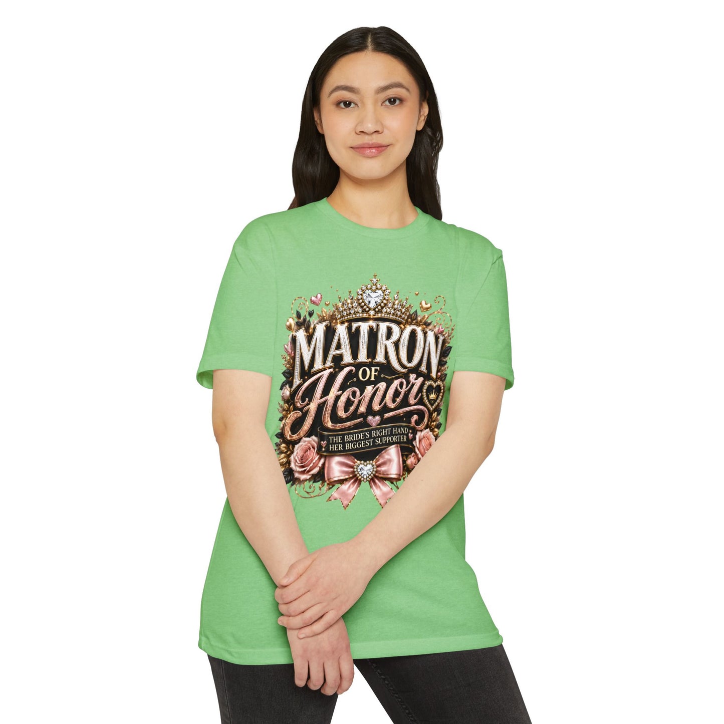 Matron of Honor T-Shirt — Floral Bridal Party Tee