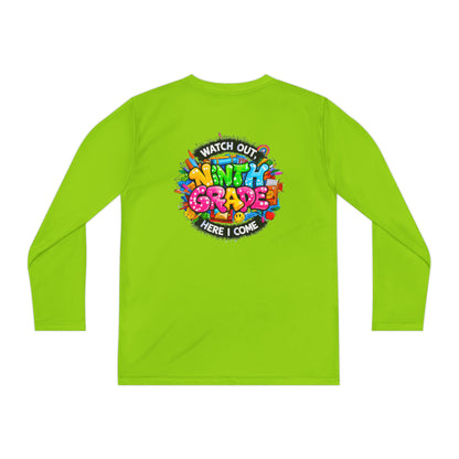 Ninth Grade Crewneck Long Sleeve — "Watch Out Ninth Grade Here I Come" Back-to-School Tee