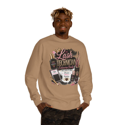 Lash Technician Crewneck Sweatshirt – Beauty Tools Graphic