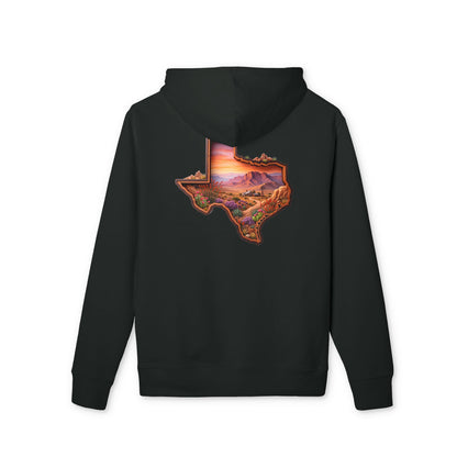 Texas Sunset Hoodie — Scenic State Outline Pullover
