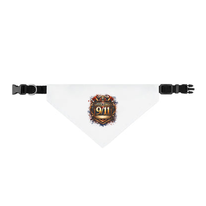 9/11 Memorial Pet Bandana Clip-On — Patriotic Remembrance Collar Accessory